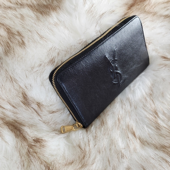 Yves Saint Laurent YSL Belle Du Jour Monogram Zip Around Wallet - Picture 8 of 15